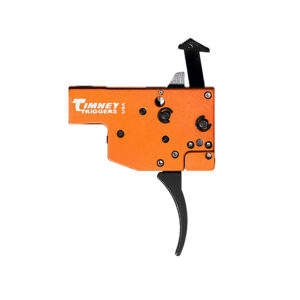 Timney Triggers 430 Replacement Trigger Two-Stage Curved Trigger with 8 oz/1 lb Draw Weight & Black/Orange Finish for Tikka T3