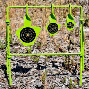SME SMEST22FLD Spinning Target Handgun Steel Black/Green Bullseye Illustration Impact Enhancement Motion