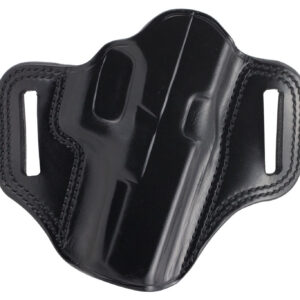 Galco CM228B Combat Master OWB Black Leather Belt Slide Compatible w/Glock 20/21/37, Belt 1.75" Wide Right Hand