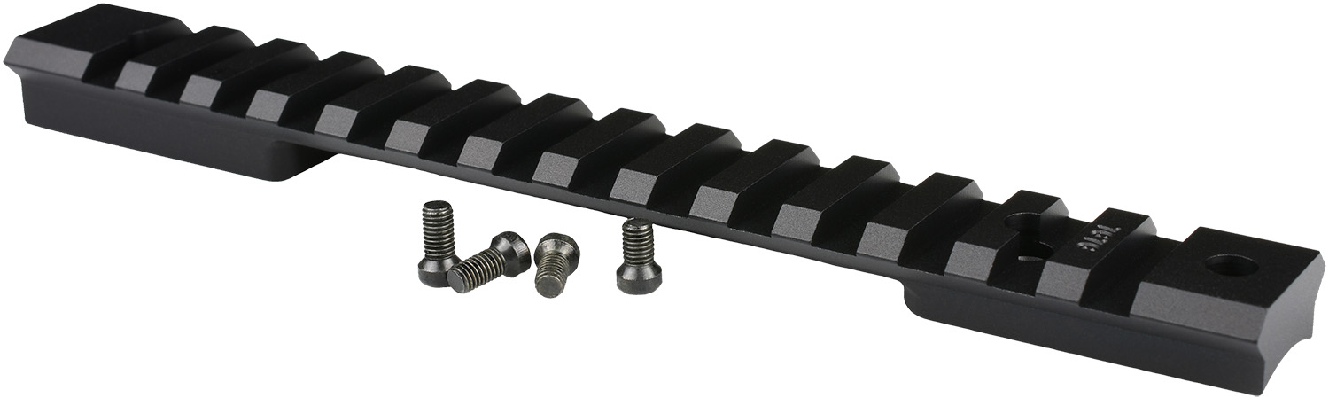 Warne 7676M Mountain Tech Tactical Rail Black Anodized Aluminum Winchester Model 70/Marlin XL-7 Long Action, 0 MOA