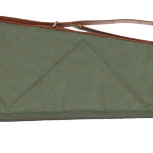 Bob Allen 14536 Canvas Rifle Case 40" Green Canvas w/ Quilted Flannel Lining Leather Sling & Self-Repairing Nylon Zipper