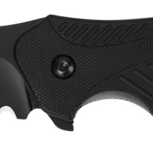 Kershaw 1605CKTST Clash 3.10" Folding Drop Point Part Serrated Black Oxide 8Cr13MoV SS Blade Black Glass-Filled Nylon Handle Includes Pocket Clip