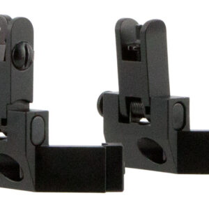 TacFire IS003 45 Degree Flip Up Iron Sight/Springloaded Black Anodized Front and Rear for AR-Platform