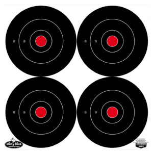 Birchwood Casey 35570 Dirty Bird 6" Bullseye Tagboard Hanging Black/White 100 Per Pkg