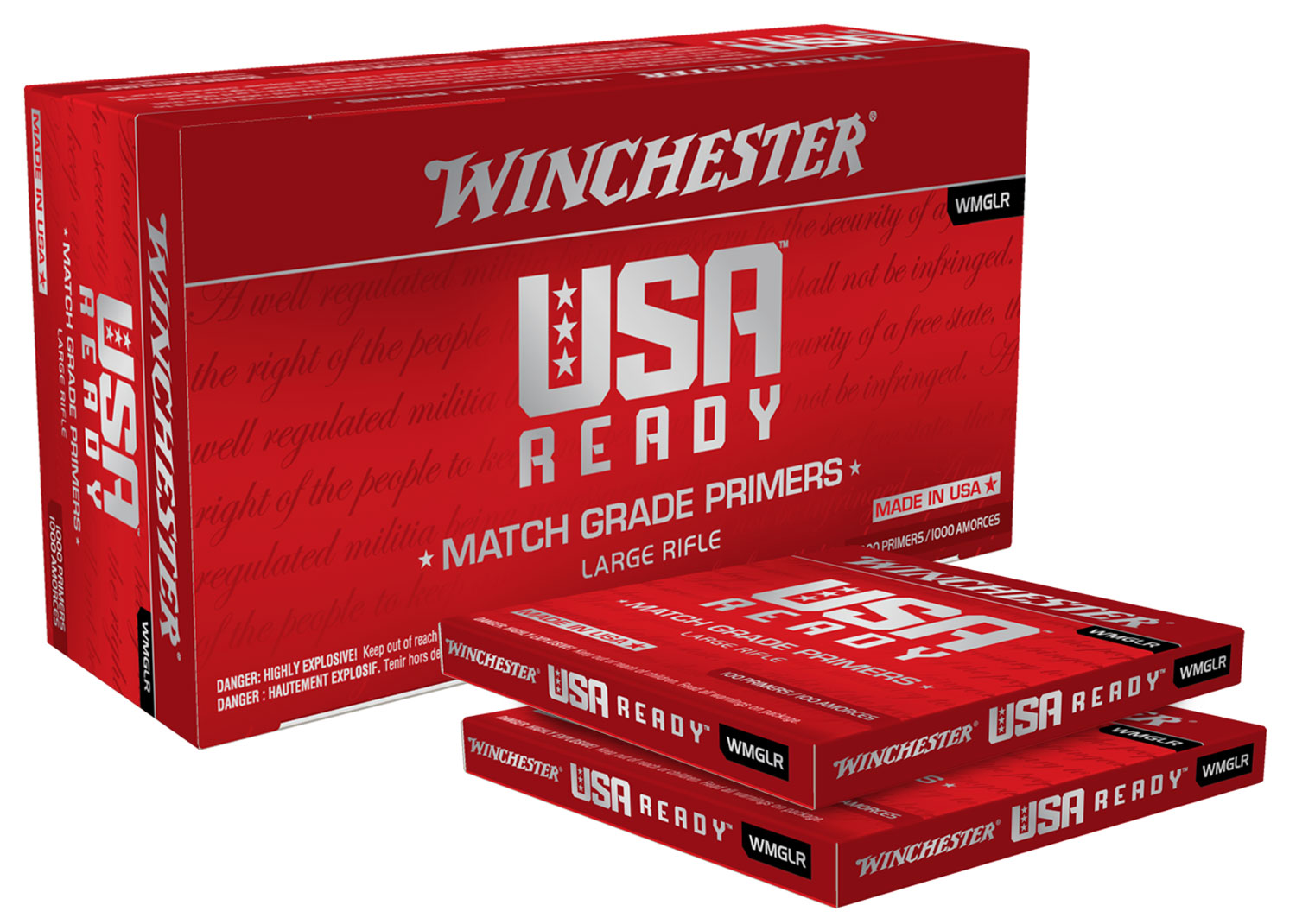 Winchester Ammo WMGLP Centerfire Large Pistol Handgun 1000 Per Box/5 Case