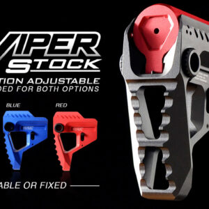 Strike STRIKEPITRED Pit Viper Stock Red Aluminum AR Platforms