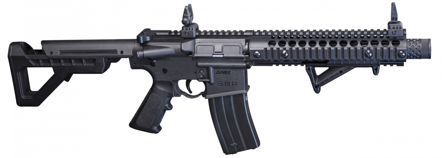Crosman DSBR DPMS SBR Air Rifle CO2 177 25rd Shot Black Black Receiver Black 6 Position Stock