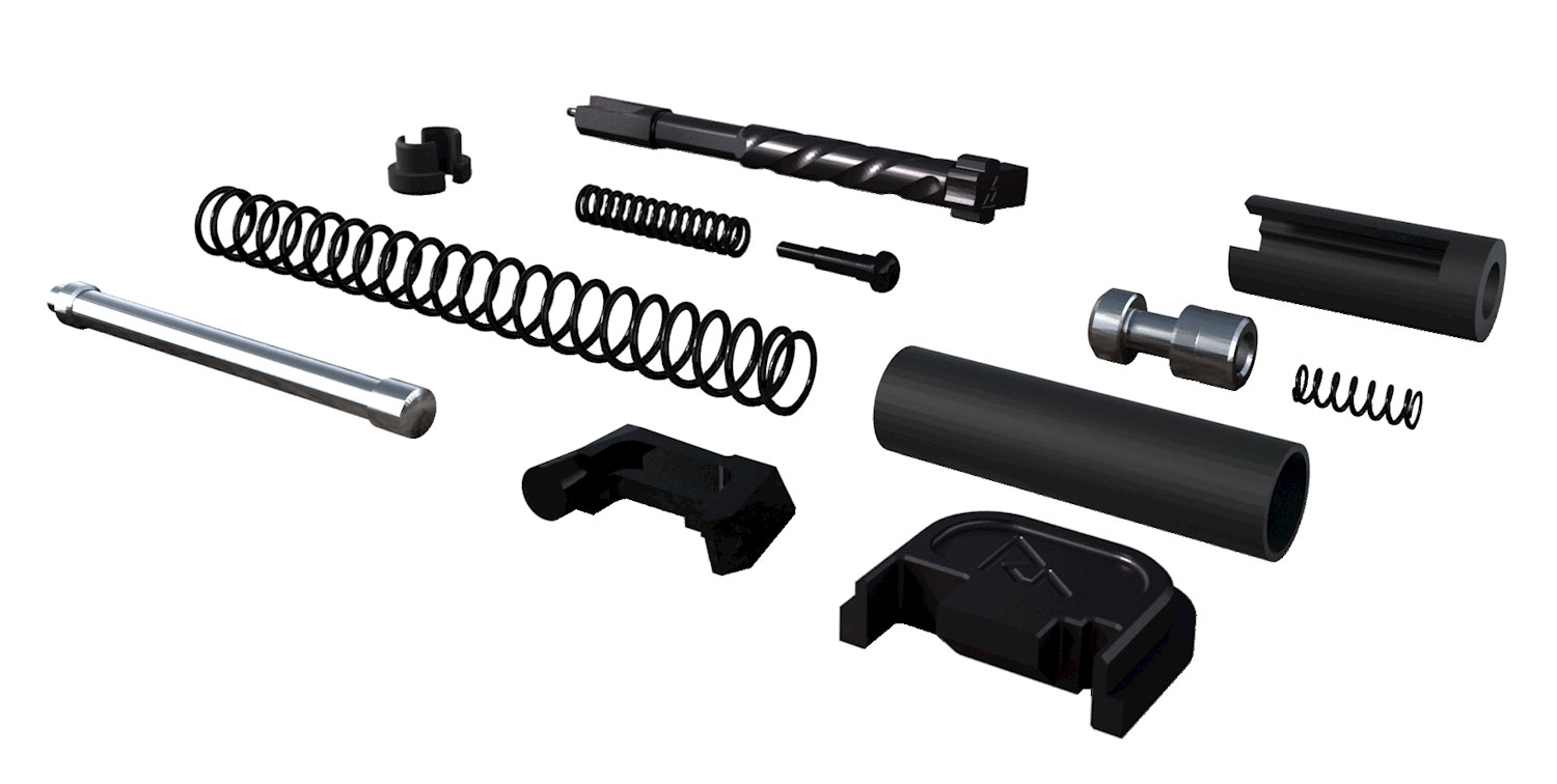 Rival Arms RA42G001A Slide Completion Kit Fits Glock Gen3-4 9mm Luger Black PVD Stainless Steel