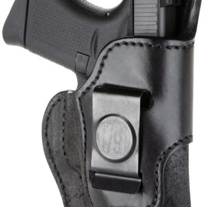 1791 Gunleather RCH3BLKR RCH IWB Size 03 Black Leather Belt Clip Compatible w/Ruger LC9/1911/Glock 43/43X Right Hand
