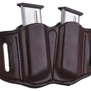 1791 Gunleather MAG21SBRA MAG2.1 Double Mag Holster Signature Brown Leather Belt Slide Belts 1.50" Wide Compatible w/ Single Stack Ambidextrous