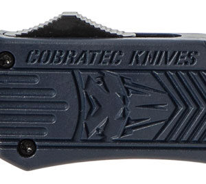CobraTec Knives MNYCTK1MTNS CTK-1 Medium 3" OTF Tanto Plain D2 Steel Blade/NYPD Blue Aluminum Handle Features Glass Breaker Includes Pocket Clip