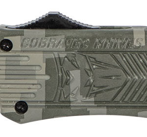 CobraTec Knives MADCCTK1MDS CTK-1 Medium 3" OTF Part Serrated D2 Steel Blade Army DigiCamo Aluminum Handle Features Glass Breaker Includes Pocket Clip