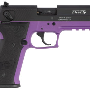 GSG GERG2210FFL FireFly 22 LR 10+1 4" Black Serrated Slide, Purple Zinc Alloy w/Accessory Rail Frame, Black Polymer Grip