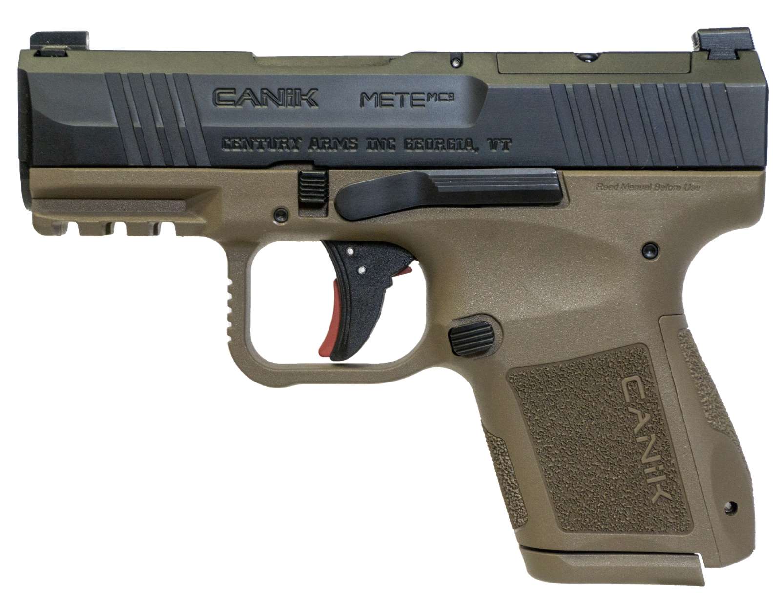CANIK METE MC9 BLK SLIDE / FDE FRAME 10RD 9MM PISTOL CALI COMP