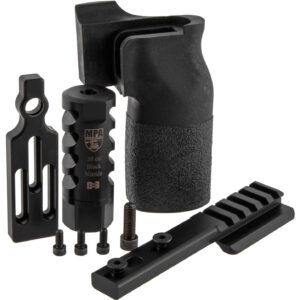 MasterPiece Arms 308PMRACCBUNDLE ACCBundle DN3 Muzzle Brake, Vertical Grip, V4 Spigot Mount & Bag Rider For 308 Win MasterPiece Arms PMR