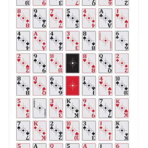 Birchwood Casey 37028 EZE-Scorer Playing Cards Paper Hanging 23" x 35" Black/Red 100 Per Pkg