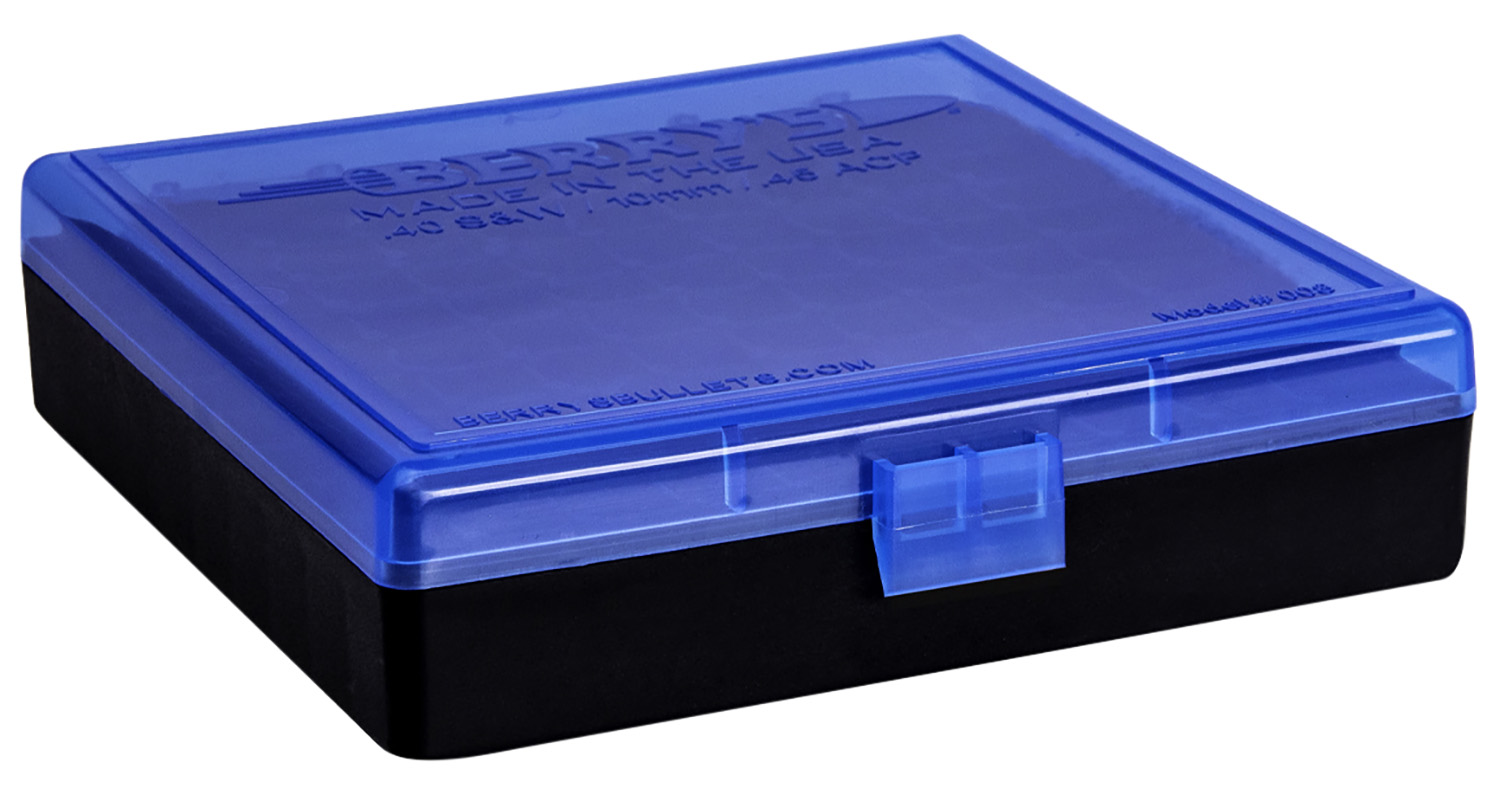 Berry's 67789 Ammo Box 40S&W/45ACP Blue/Black Polypropylene 100rd