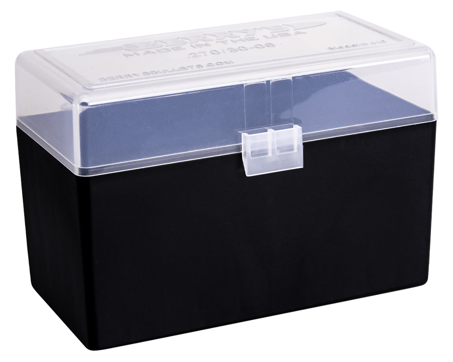 Berry's 91023 Ammo Box 270Win/30-06Springfield Clear/Black Polypropylene 50rd