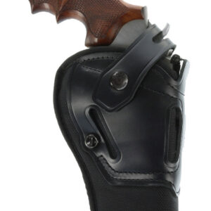 Galco SR44B Switchback OWB Black Leather Belt Slide Fits Ruger GP100/S&W K Frame Fits 4" Barrel Ambidextrous