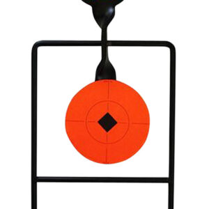 Birchwood Casey 46344 World of Targets Super Double Mag Spinner 4.50"/6" Handgun Black/Orange Steel Circle w/Crosshair & Diamond 0.37" Thick Standing