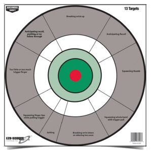 Birchwood Casey 37245 EZE-Scorer 12" Bullseye Paper Hanging Gray/White 13 Per Pkg