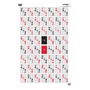 Birchwood Casey 37026 EZE-Scorer Playing Cards Paper Hanging 23" x 35" Multi-Color 5 Pack