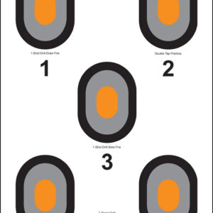 Action Target 530OC100 Bullseye  Bullseye Paper 23" x 35" Multi-Color 100 Per Box