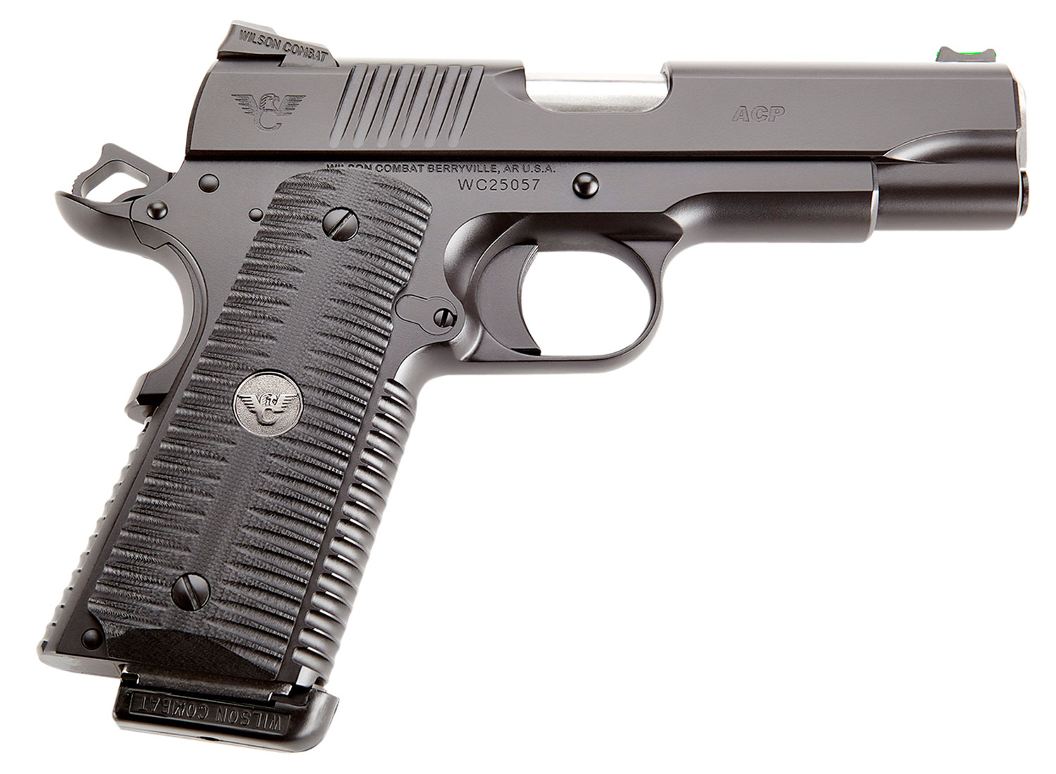 Wilson Combat ACPCOM9 ACP Commander 9mm Luger 10+1 4.25" Stainless Match Grade Barrel, Black Serrated Carbon Steel Slide, Black Armor-Tuff Carbon Steel Frame w/Beavertail, Black G10 Eagle Claw Grip