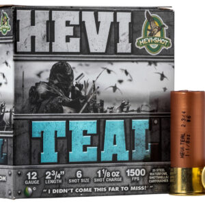 HEVI-Shot HS61226 HEVI-Teal 12Gauge 2.75" 1 1/8oz 6Shot 25 Per Box/10 Case
