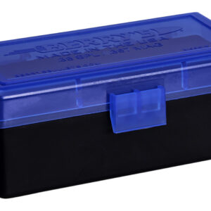 Berry's 36713 Ammo Box 38Special/357Mag Blue/Black Polypropylene 50rd