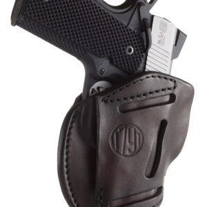1791 Gunleather 3WH1SBRA 3-Way IWB/OWB Size 01 Signature Brown Leather Belt Loop Fits 1911 3-4" Ambidextrous Hand