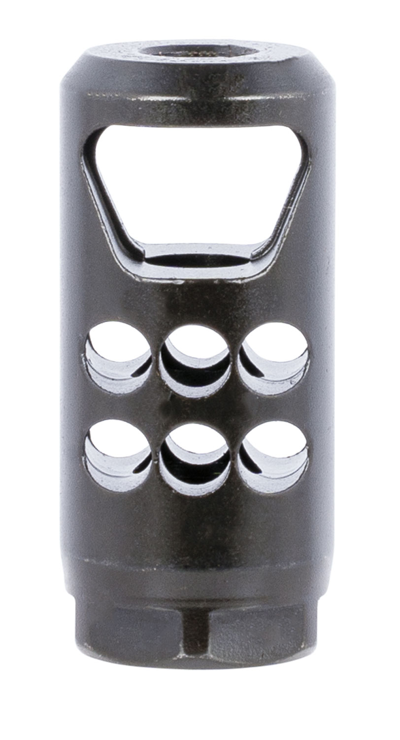 Ruger 90698 Hybrid Muzzle Brake Matte Black Steel 1/2"x28 Threads, 2.20" OAL 1" Diameter, 35 Cal