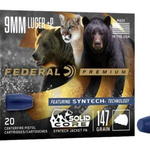 Federal P40SHC1 Premium 40S&W 200gr Solid Core Synthetic Flat Nose 20 Per Box/10 Case