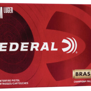 Federal WM5199 Champion Training 9mmLuger 115gr Full Metal Jacket 50 Per Box/20 Case