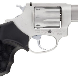 Taurus 2942029UL 942 Ultra-Lite 22 LR 8rd 2" Matte Stainless Finish Barrel, Matte Stainless Finish Cylinder, Stainless Anodized Finish Aluminum Frame & Finger Grooved Black Polymer Grip