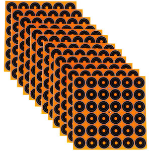 EZ-Aim 15250 Splash Reactive Self-Adhesive Paper Black/Orange 1" Bullseye 12 Pack