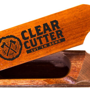 Primos PS244 Clear Cutter Box Call Turkey Hen Sounds Attracts Turkeys Brown Mahogany/Walnut
