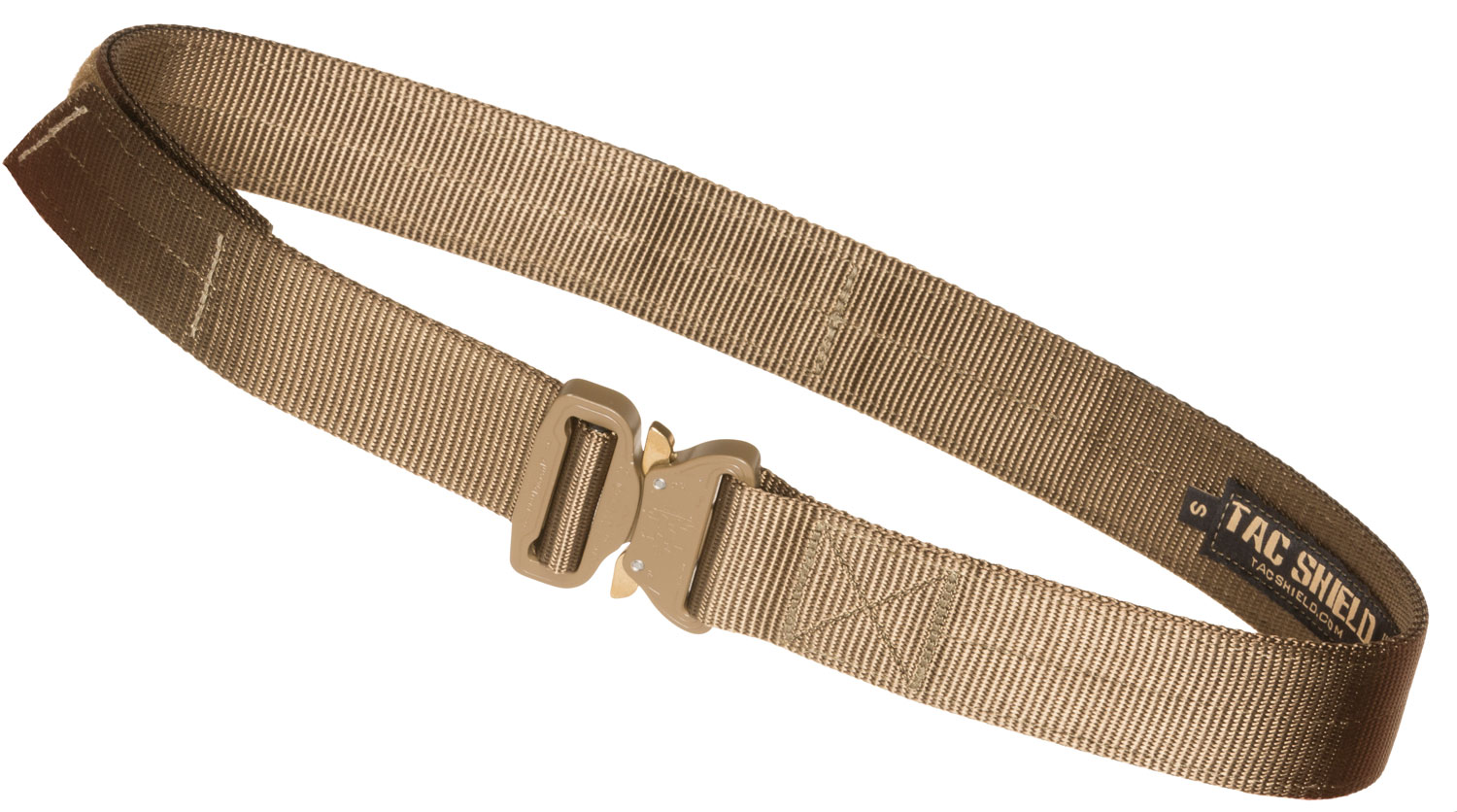 Tacshield T30SMCY Tactical Gun Belt Coyote Webbing 30-34" 1.50" Wide Buckle Closure