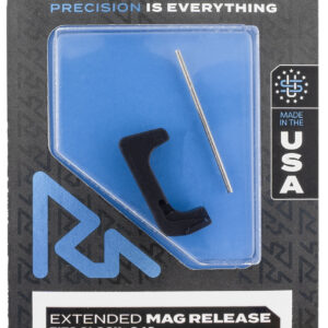 Rival Arms RA72G003A Magazine Release Extended Black Anodized Aluminum for Glock 43