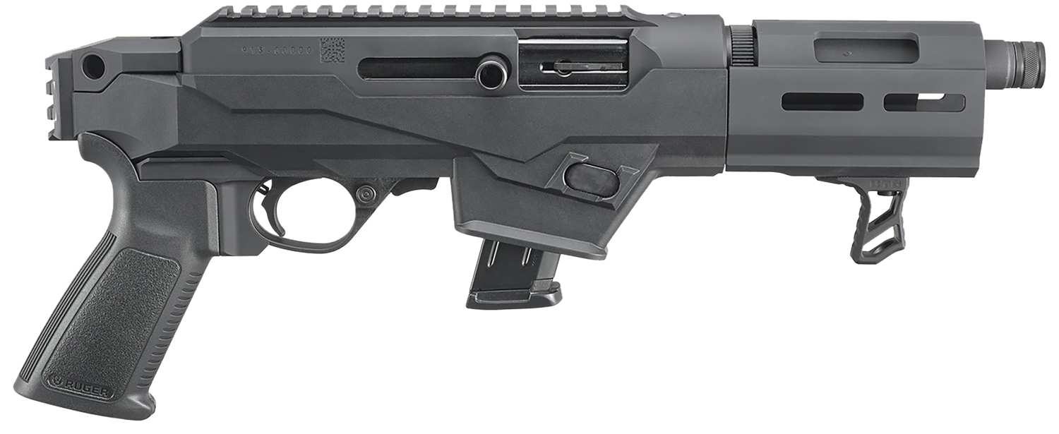 Ruger 29101 PC Charger 9mm Luger 10+1 6.50" Threaded Barrel, Black Hard Coat Anodized Finish, Glass-Filled Polymer Chassis, Takedown Stock, 7075-T6 Aluminum Picatinny Rail, Optics Ready