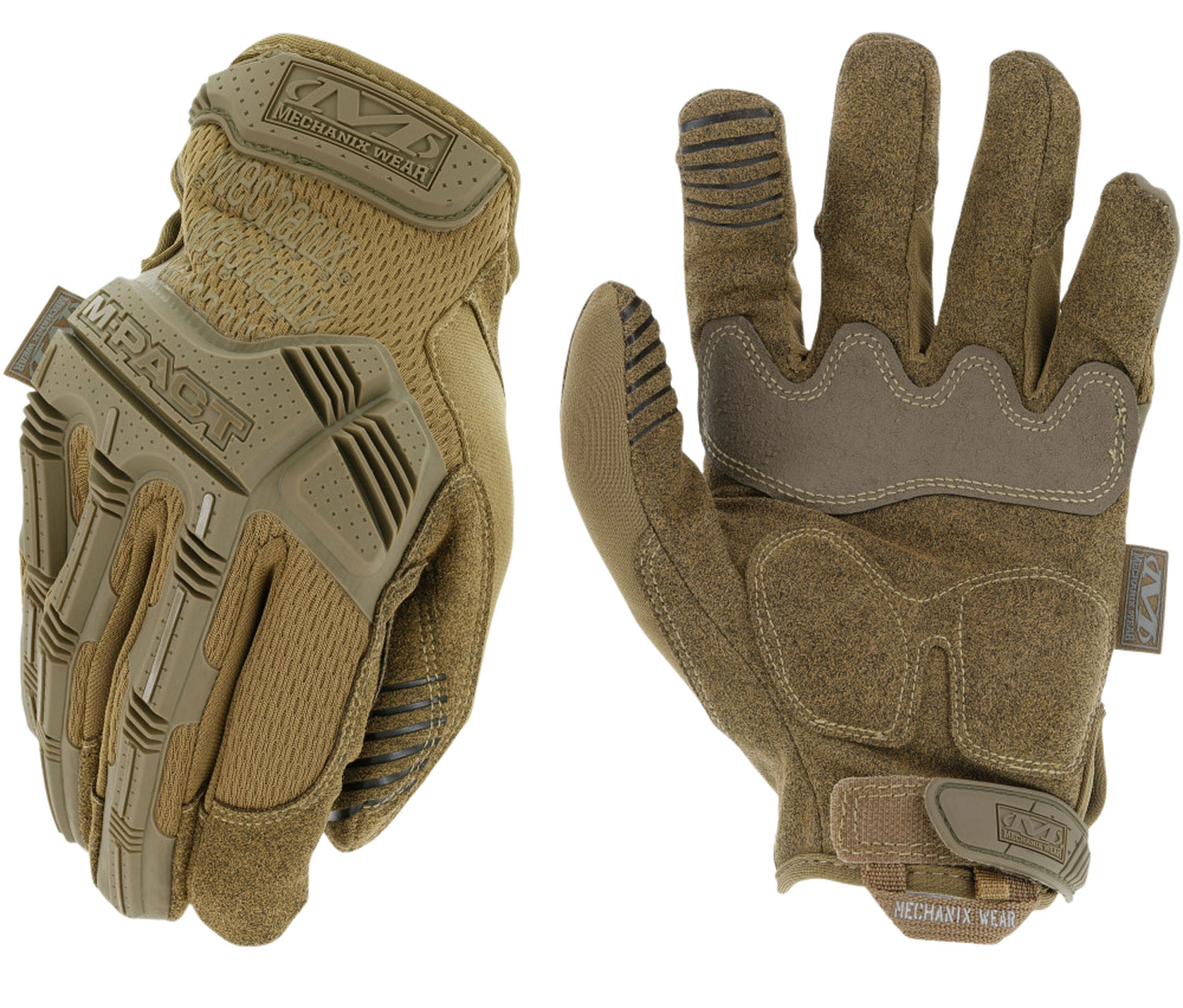 Mechanix Wear MPT72008 M-Pact Coyote Synthetic Leather Small TPR Closure