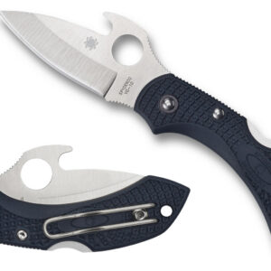 Spyderco C28PGYW2 Dragonfly 2 2.28" Folding Drop Point Plain VG-10 SS Blade Gray Bi-Directional Texturing FRN Handle Includes Pocket Clip