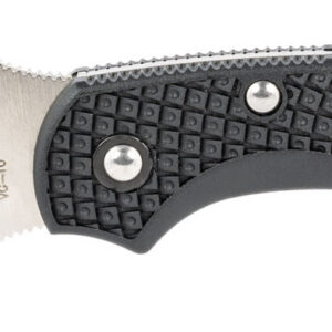 Spyderco C28FPWCBK2 Dragonfly 2 Lightweight 2.28" Folding Wharncliffe Plain VG-10 SS Blade Black Bi-Directional Texturing FRN Handle Includes Pocket Clip
