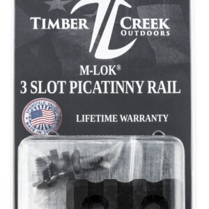 Timber Creek Outdoors M3SPRBL M-LOK 3 Slot Picatinny Rail Black Anodized