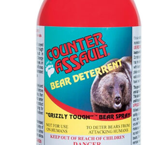 Counter Assault 15067027 Bear Spray Capsaicin Range 32 ft-7 Seconds/40 ft-8 Seconds 8.10 oz/10.20 oz Includes 2 Holsters
