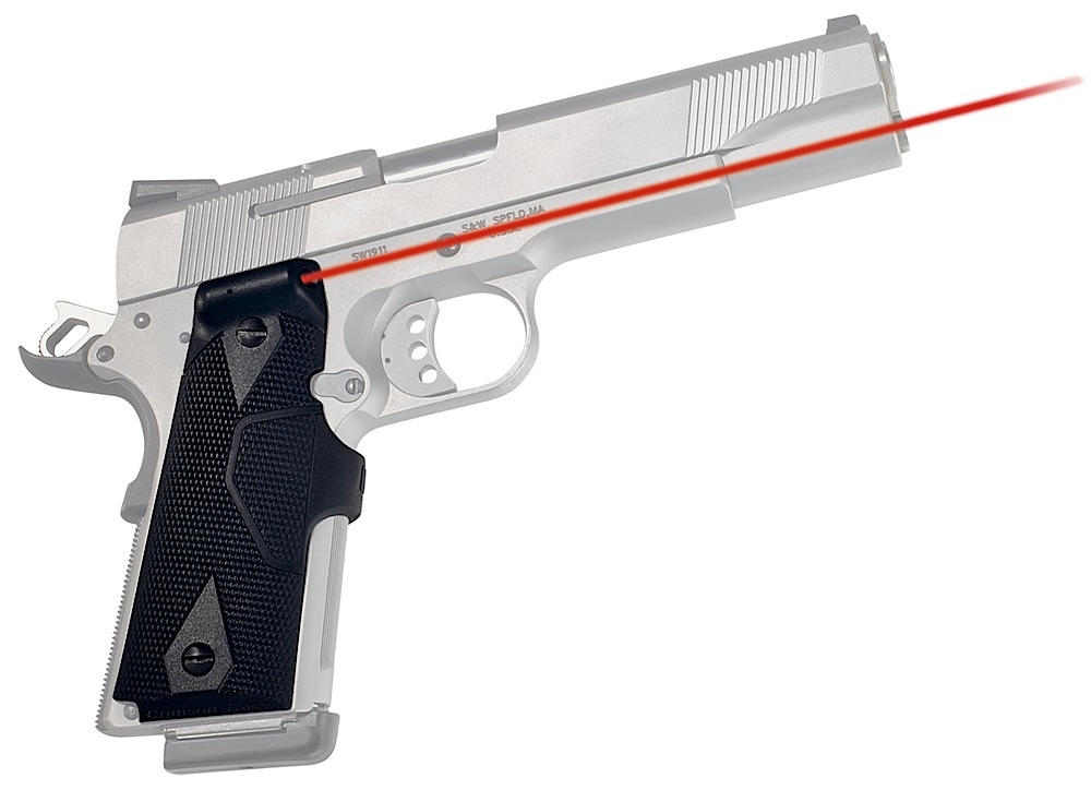 Crimson Trace 011200 Lasergrips Fits 1911/1911A1, Red Laser Black Polymer