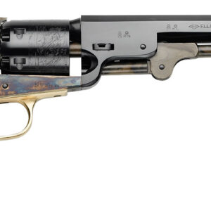 Pietta PF51CH36712 1851 Navy Steel 36 Cal 7.50" 6rd Color Case Hardened Frame Blued Cylinder Blued Octagon Barrel Walnut Grip