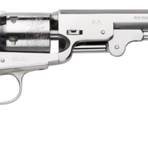 Pietta PF51OS36712 1851 Navy "Old Silver" 36 Cal 7.50" 6rd Old Silver Frame, & Octagon Barrel, Walnut Grip