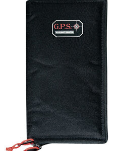 GPS Bags GPS865PS Pistol Sleeve Medium Black Nylon with Locking Zippers & Thin Design Holds 1 Handgun