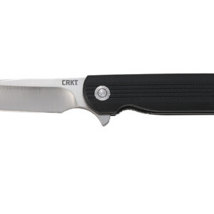 CRKT 3810 LCK + Large 3.62" Folding Drop Point Plain Satin 8Cr13MoV SS Blade/ Black GRN Handle Includes Pocket Clip
